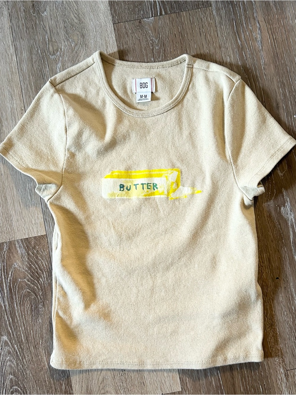 BDG Urban Outfitters "Butter" Graphic Tee in Cream